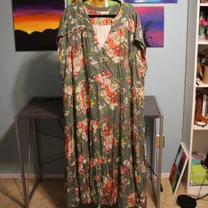 Wayward Fancies Green Floral Dress